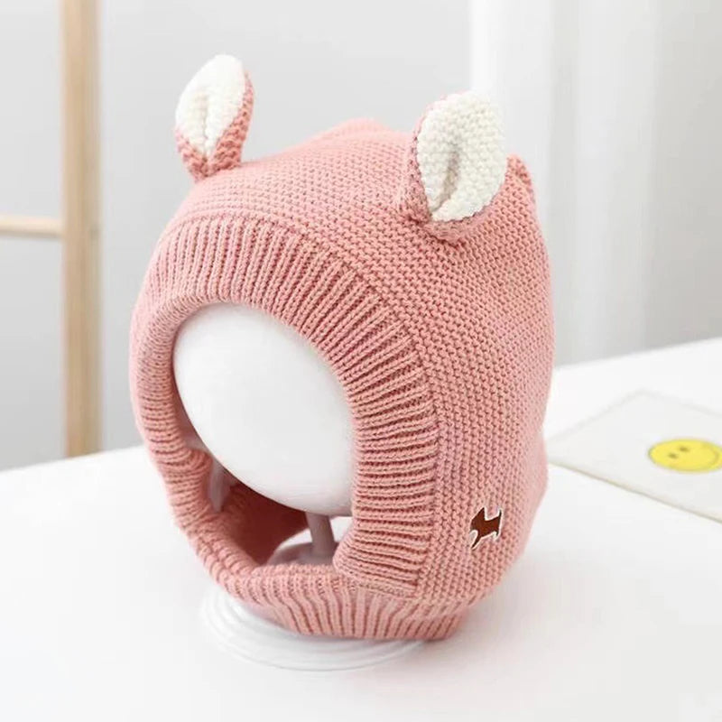 Bonnet Tricoté pour Bébé - Tuque d'Hiver Mignonne pour Nouveau-né Garçon et Fille
