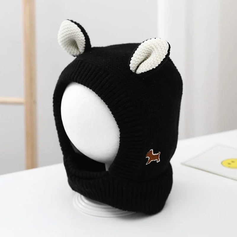 Bonnet Tricoté pour Bébé - Tuque d'Hiver Mignonne pour Nouveau-né Garçon et Fille