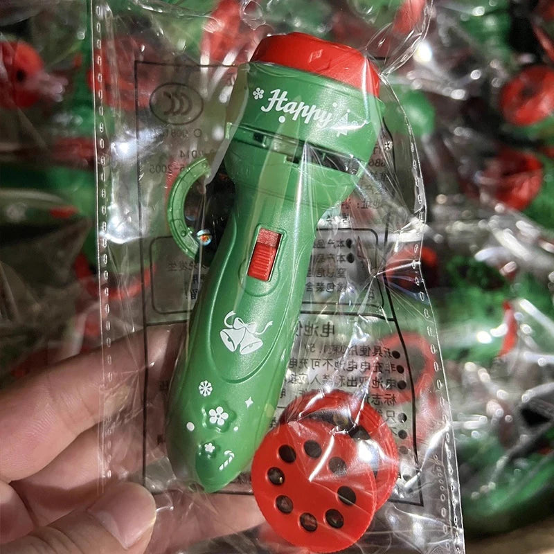 Projecteur LED de Noël - Lampe Torche avec 24 Motifs Festifs pour Enfants