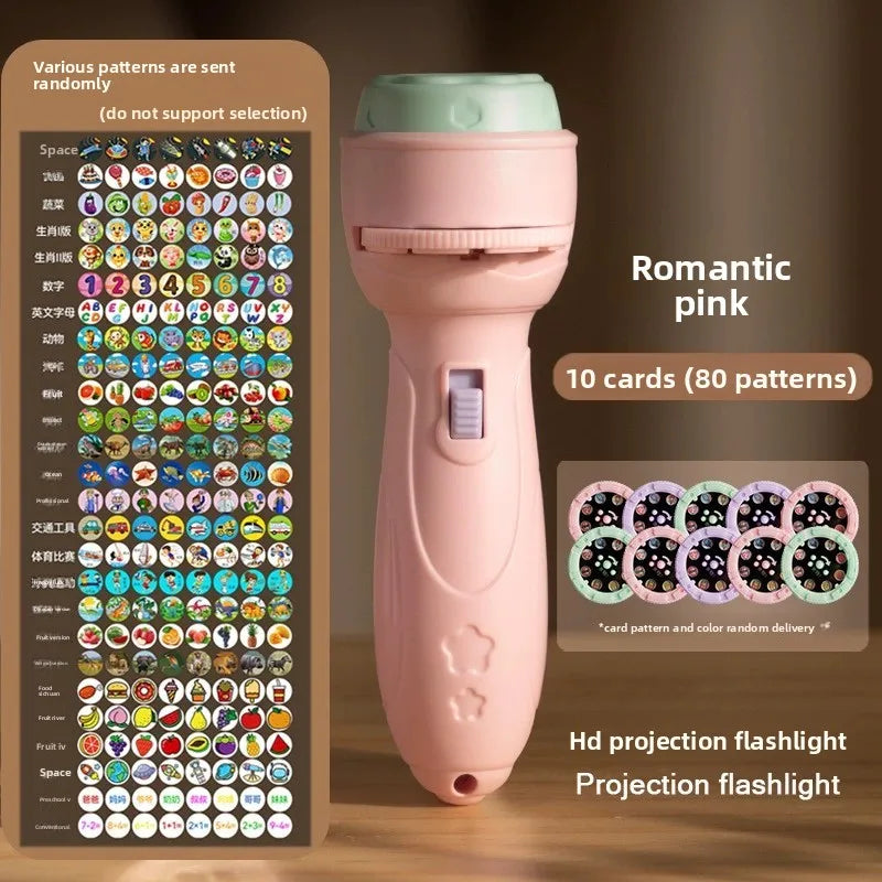 Projecteur LED de Noël - Lampe Torche avec 24 Motifs Festifs pour Enfants