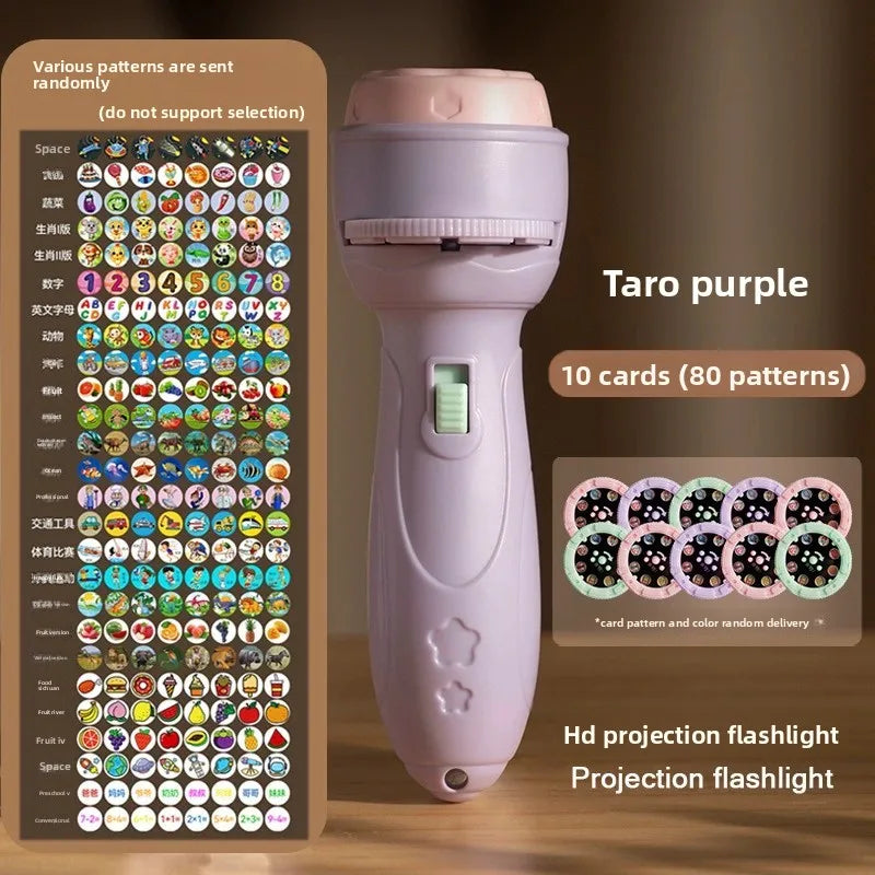 Projecteur LED de Noël - Lampe Torche avec 24 Motifs Festifs pour Enfants