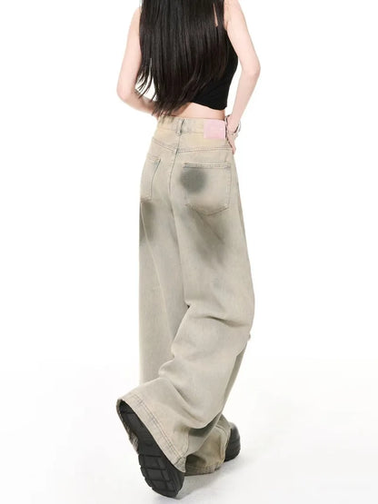 Jean Homme Hip-Hop Streetwear Camouflage - Pantalon Denim Taille Haute Patchwork Décontracté Large