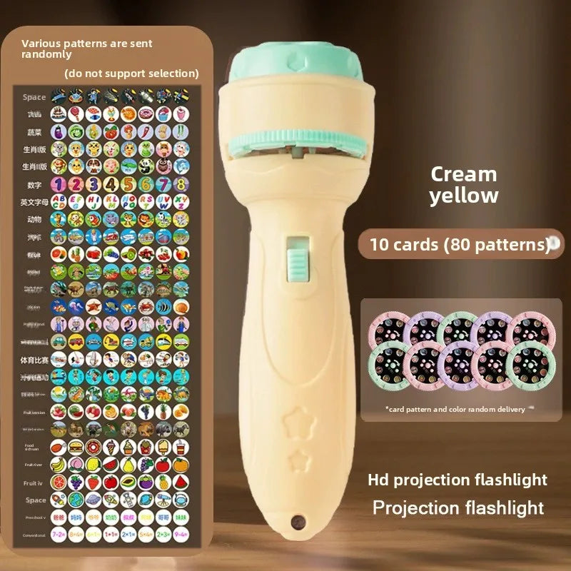 Projecteur LED de Noël - Lampe Torche avec 24 Motifs Festifs pour Enfants