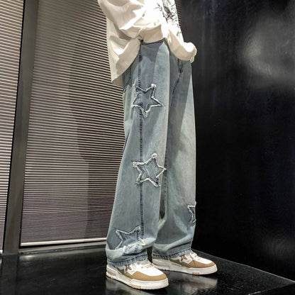 Jean Homme Hip Hop Taille Haute - Pantalon Large Street Wear