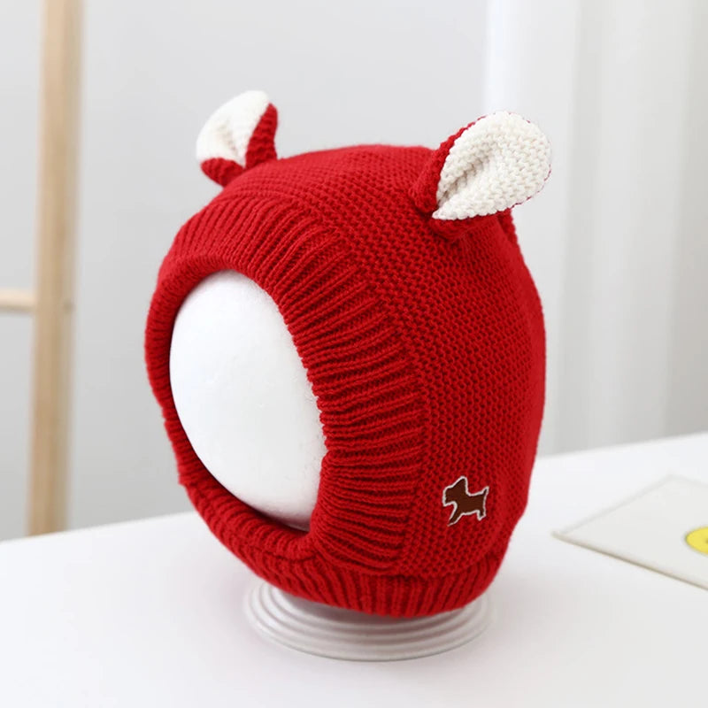 Bonnet Tricoté pour Bébé - Tuque d'Hiver Mignonne pour Nouveau-né Garçon et Fille