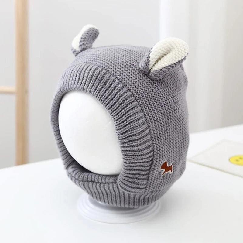 Bonnet Tricoté pour Bébé - Tuque d'Hiver Mignonne pour Nouveau-né Garçon et Fille